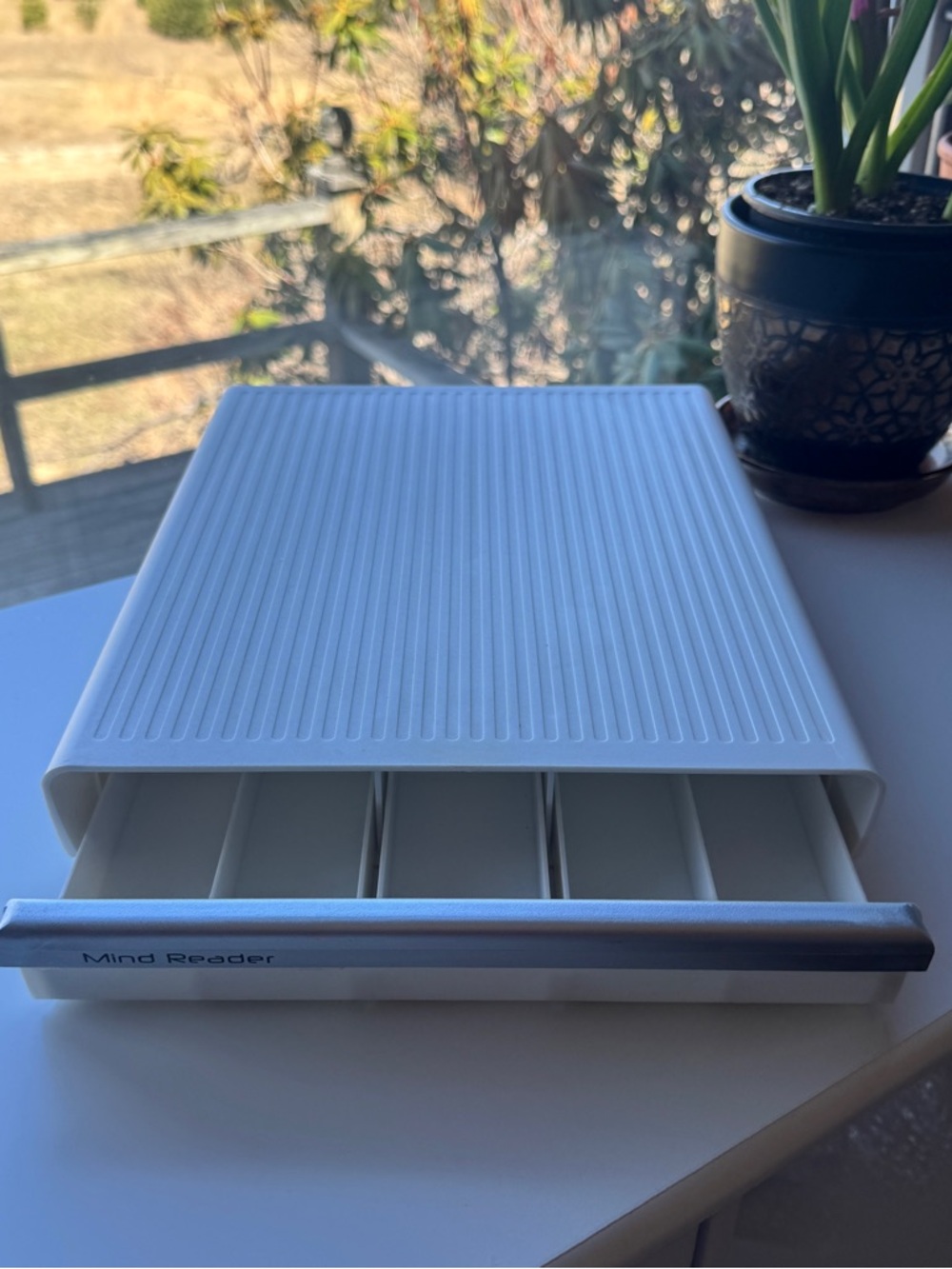 White Sliding Drawer Organizer for Home Storage